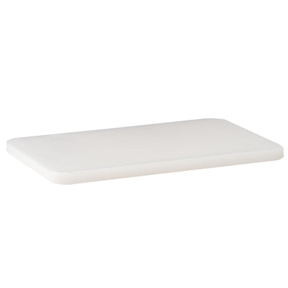 Winco Tabla de cortar, 15.24 cm x 25.40 cm x 1.27 cm, color blanco | Apto para lavaplatos, resistente a las manchas, minimiza el embotamiento, ideal para embutidos, queso