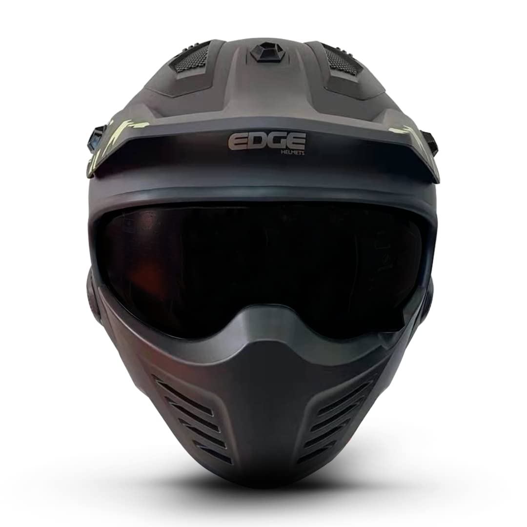 Casco Motocicleta Modular Marca Edge - Kombat - Flip UP Visor Doble ANTIVAHO- Certificado Dot - Moto Moto Casco Cascos de para Guantes Funda Pegatina Motocross Pegatinas