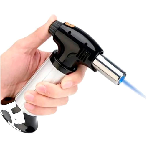 Aleissi | Antorcha soplete encendedor, recargable para repostería y postres con antorcha ajustable, se envia sin Gas. (Negro)