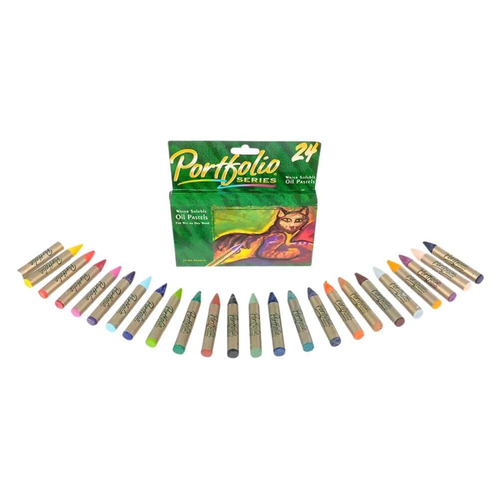 Crayola PortFolio Series Water-Soluble Oil Pastels 24-Color Set (52-3624)