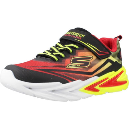 Tenis Skechers S-Lights Flex-Glow Ultra con Luces para Niño - 20.0 cm - Negro - Rojo