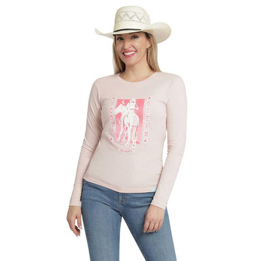 Wrangler Camisa Playera Mujer Slim Fit de Algodón para Mujer, Rosado, CH