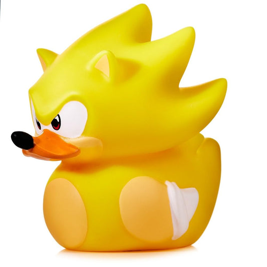 TUBBZ - Figura de Pato de Goma de Vinilo Coleccionable Super Sonic – Producto Oficial de Sonic The Hedgehog – TV Infantil, películas y Videojuegos