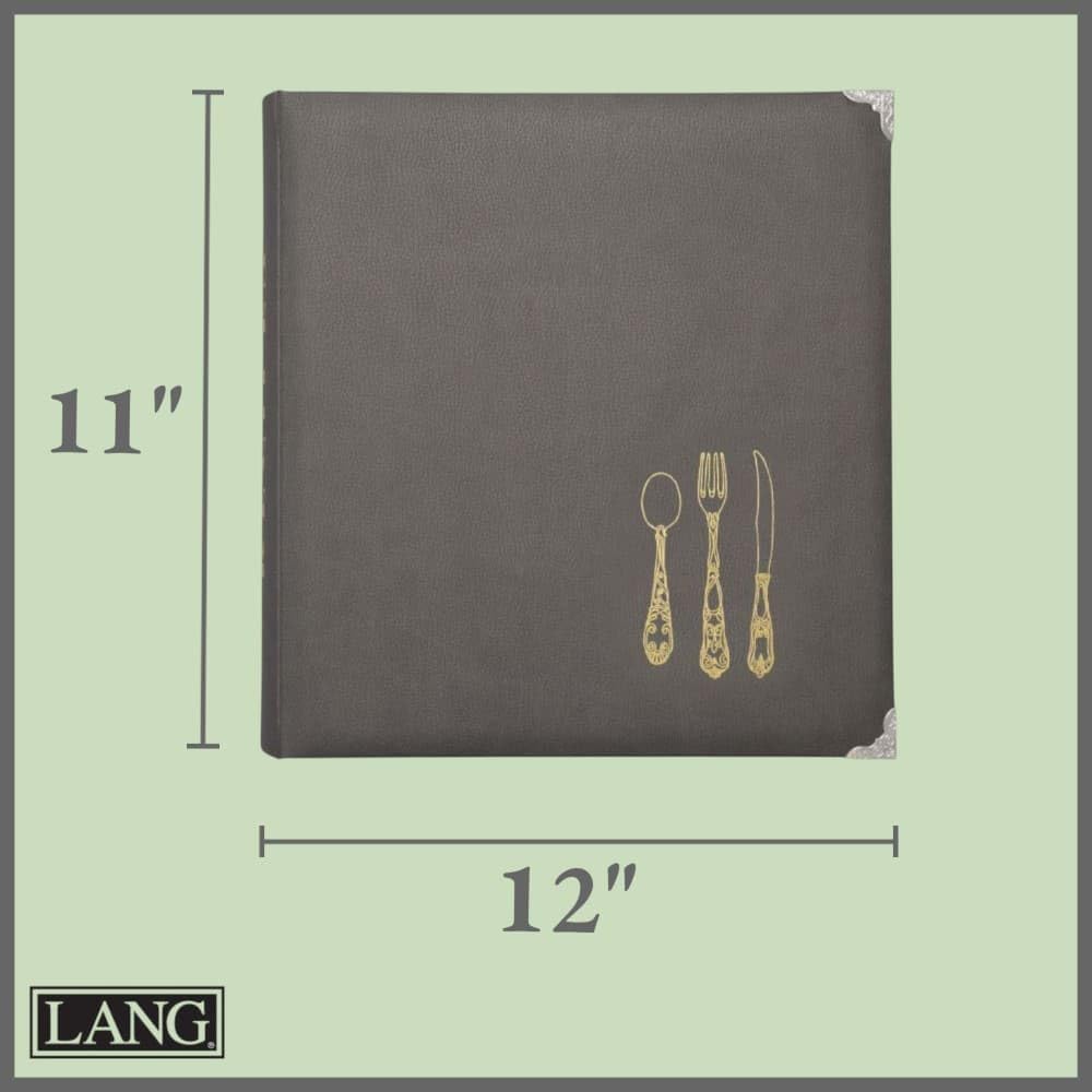 C.R.Gibson - Carpeta de recetas (piel sintética), Gris/multicolor, 1