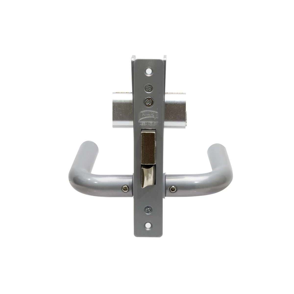 Phillips Cerradura Modelo Slim 570 Manija Redonda Para Puerta De Aluminio Plata