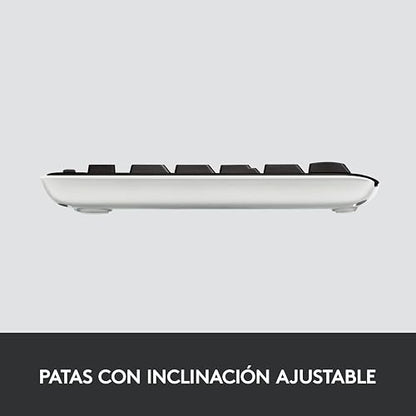 Logitech K270 Teclado Inalámbrico para Windows, Tecnología Inalámbrica 2.4 GHz, Tamaño Normal, Teclado Numérico, 8 Teclas Multimedia, Batería 2 Años, Compatible con PC, Laptop - Negro