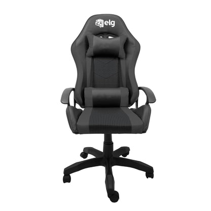 Silla ergonómica para Juegos Syrax con Ajuste de Altura y Estructura Reforzada Que soporta 120 kg, Negro, CH36BK, ELG