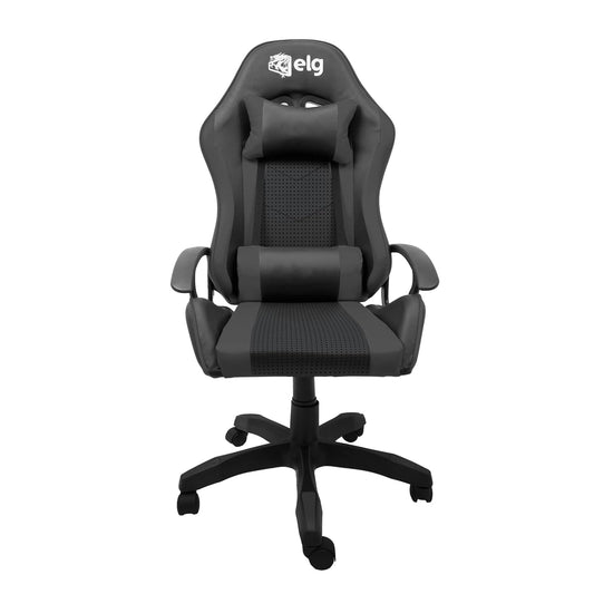 Silla ergonómica para Juegos Syrax con Ajuste de Altura y Estructura Reforzada Que soporta 120 kg, Negro, CH36BK, ELG