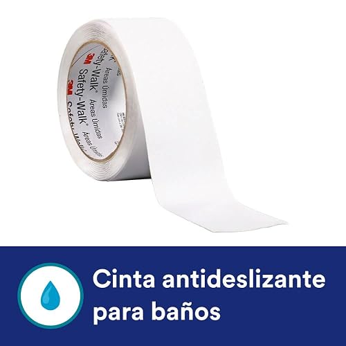SAFETY-WALK 3M Cinta Antiderrapante para Baño 1 rollo de 50.8mm x 4.57m | Ideal para zonas húmedas, Resistente al agua, moho y hongos, Fácil de usar, cortar y colocar, Resistente