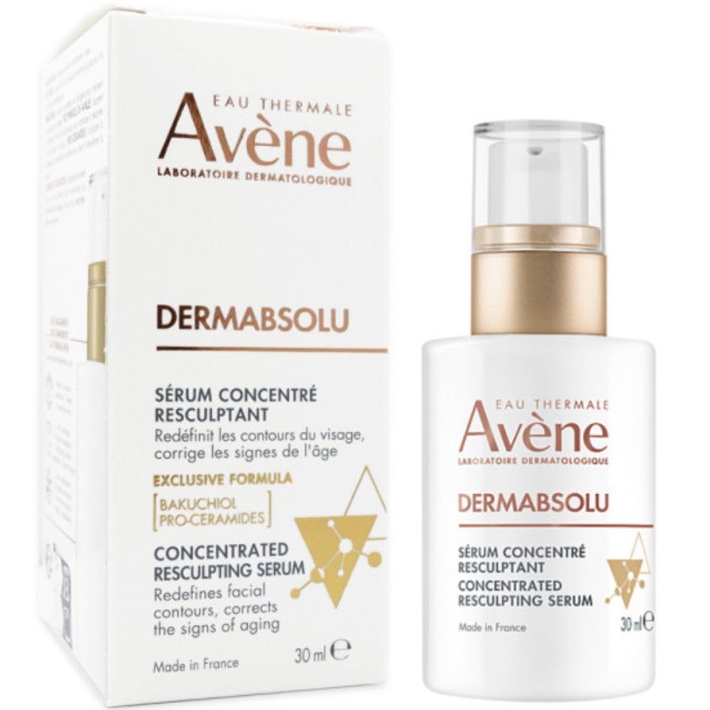 AVENE DermAbsolu Sérum, Concentrado Reafirmante con Bakuchiol, Glicoleol y Polifenoles de Vainilla, 30 ml