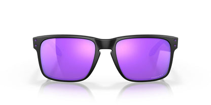 Oakley Holbrook Iridio Sport anteojos de sol, Matte Black/Positive Red Iridium, Talla unica - Negro mate - Violeta Prizm.
