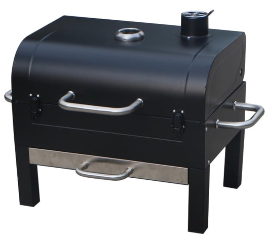 GasOne - Parrilla portátil para barbacoa de mesa, 18 pulgadas, 2 niveles, asas laterales y tapa, parrilla compacta de carbón para picnic y portón trasero
