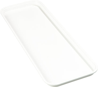 Carlisle 269FMT301 Bandeja expositora de Servicio de Alimentos, 9 x 26 Pulgadas, Color Blanco (Paquete de 12), Blanco Perlado