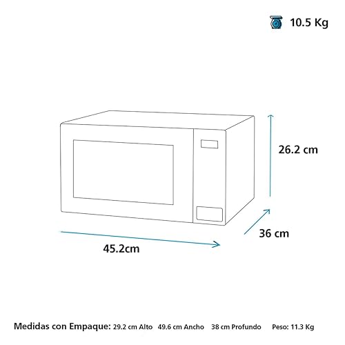 GE - Horno de microondas 0.7 cu.ft. Espejo Appliances, Espejo, Plateado - MGE07SEJ
