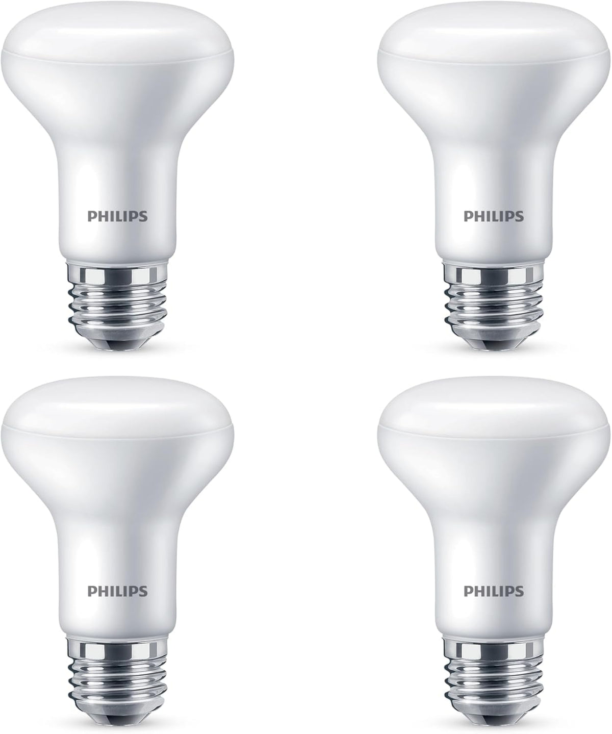 Philips Bombillas LED de 45 W R20, 4 unidades, ultra definición, color blanco suave (2700 K), 450 lúmenes (5,5 W = 45 W) regulables, sin parpadeo