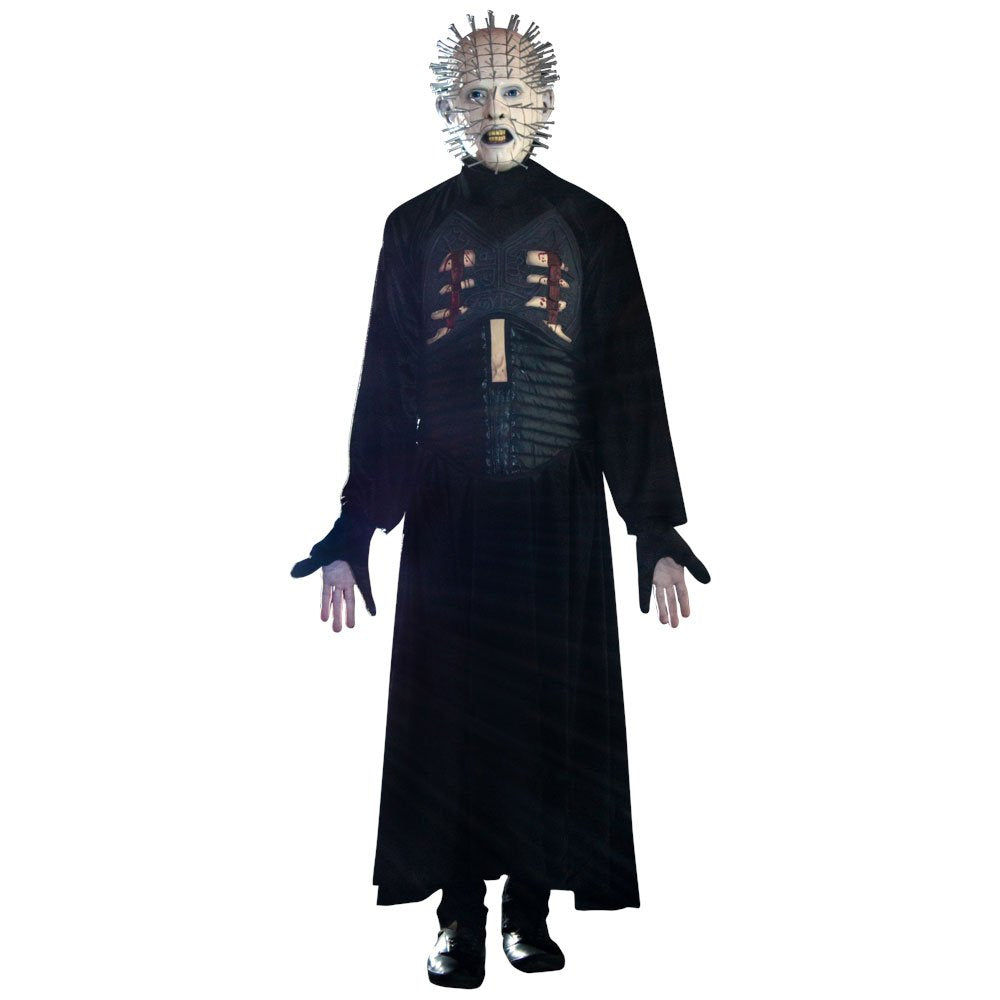 Máscara Oficial de Pinhead de Película de Hellraiser, Disfraz de Terror de Hell Priest Cenobita Ideal para Halloween