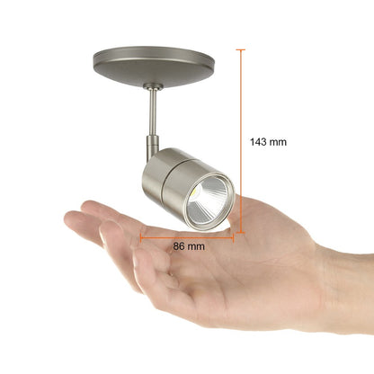 Tecnolite - Lámpara Spot LED de Sobreponer Dirigible 12 W, Luz Suave Cálida, LED integrado