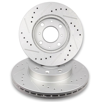 SCITOO Rotores de Freno Delantero Ventilado Chapados en Zinc para Honda Civic 1990-2000