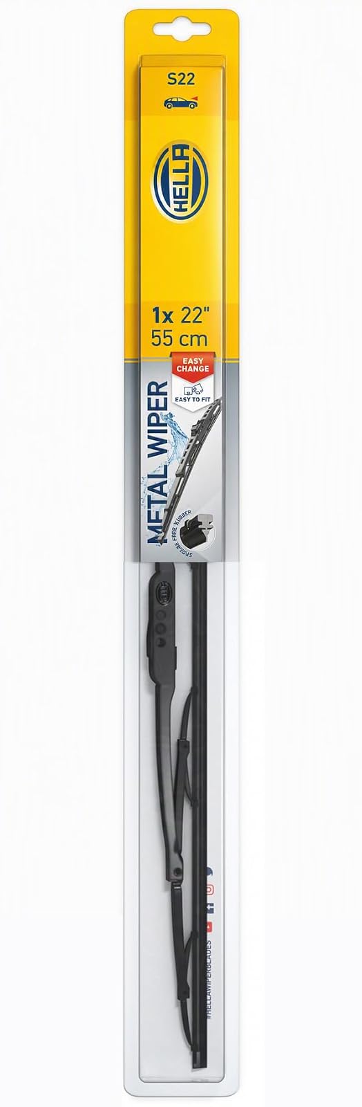 HELLA Pluma Limpiaparabrisas Estándar con Multiconector - 24"