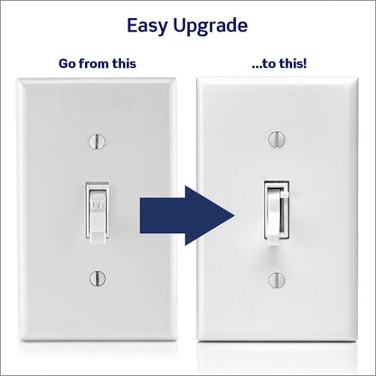 Leviton - Interruptor de atenuación deslizante para bombillas LED regulables, halógenas e incandescentes, TSL06-1LW, color blanco