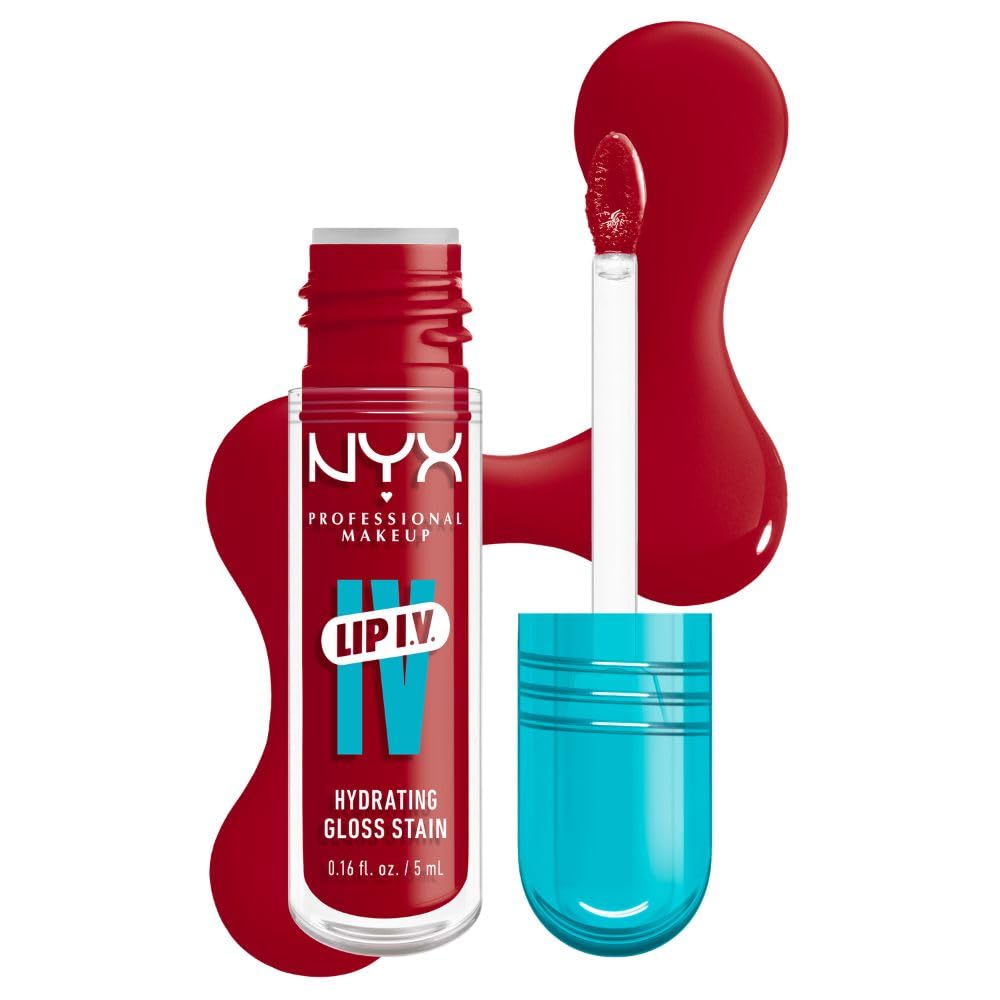 NYX Professional Makeup Lip IV Tinta para Labios Hidratante - Cherry Drenched (Rojo Oscuro)