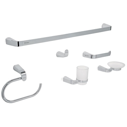Foset Riviera RIA-7000, Juego de accesorios para baño, cromado, 6 piezas