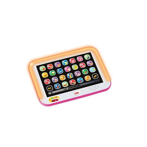 Fisher-Price Ríe y Aprende Juguete para Bebés Tablet De Aprendizaje Crece Conmigo Rosa
