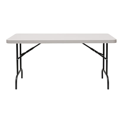 Mesa plegable Iceberg de 30" x 60", platino, serie Indestructible TOO 500 (HECHO EN EE. UU.)