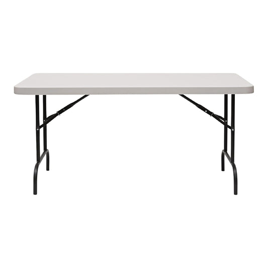 Mesa plegable Iceberg de 30" x 60", platino, serie Indestructible TOO 500 (HECHO EN EE. UU.)