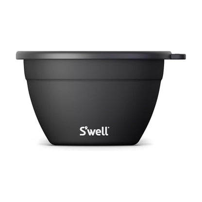 S'well Juego de Ensaladas de Acero Inoxidable 64 oz - 64 oz - Onyx - Cuencos
