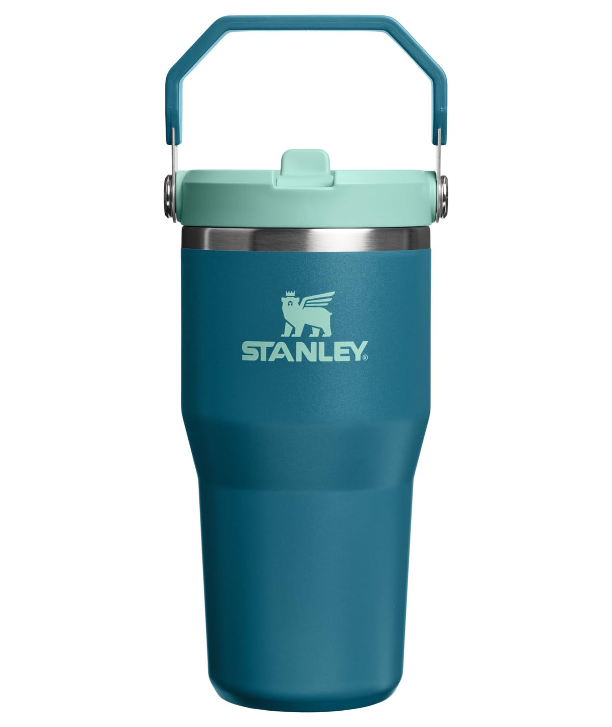 Stanley IceFlow 2.0 Vaso de Popote con Tapa Giratoria - Costero verde azulado - 0.6 Litros