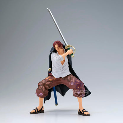 Banpresto - One Piece Shanks Grandista Figura de colección 8.7 Pulgadas - Estatuilla Anime con Espada, Pose dinámica y Acabado Premium para exhibición