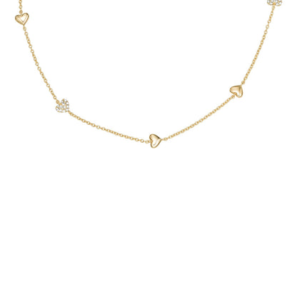 Collar Fossil Sutton JA7298710 de latón de color dorado para dama