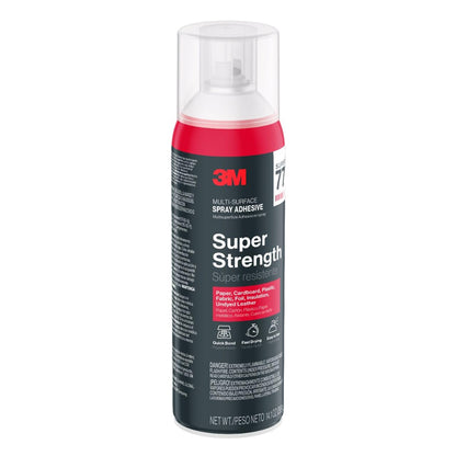 3M Super 77 Adhesivo en Aerosol Multipropósito Súper Resistente 1 pieza | Ideal para reparaciones industriales, Adhesivo fuerte, Secado rápido, Fácil de usar, Multisuperficie, Resistencia profesional