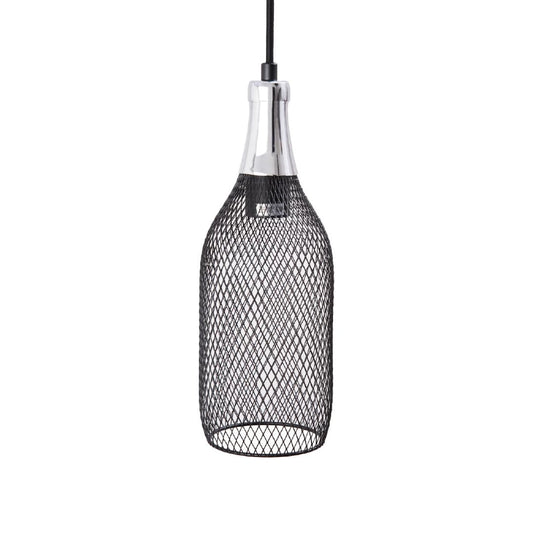 Philco Luminario Zenith Cromo Negro. Cuerpo de metal negro para suspender, base E26, acabado en cromo birllante, exclusivo para interiores. Cable de suspensión de 1 metro