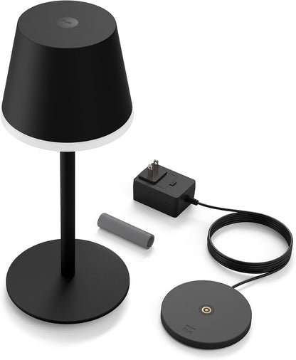 Philips Hue Lámpara Inteligente Portable de mesa luz multicolor adpta para cualquier espacio de tu hogar y compatible con Alexa