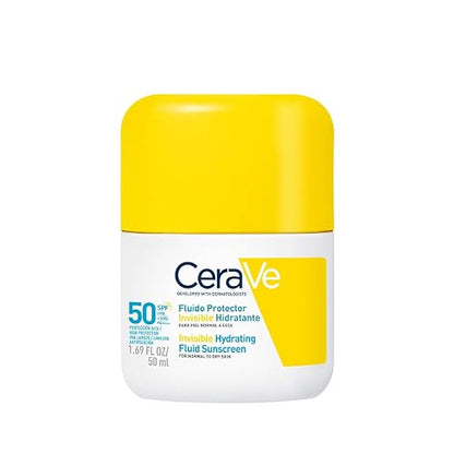 CeraVe Fluido Protector Invisible Hidratante 50FPS protector solar hidratante facial para piel seca 50ml