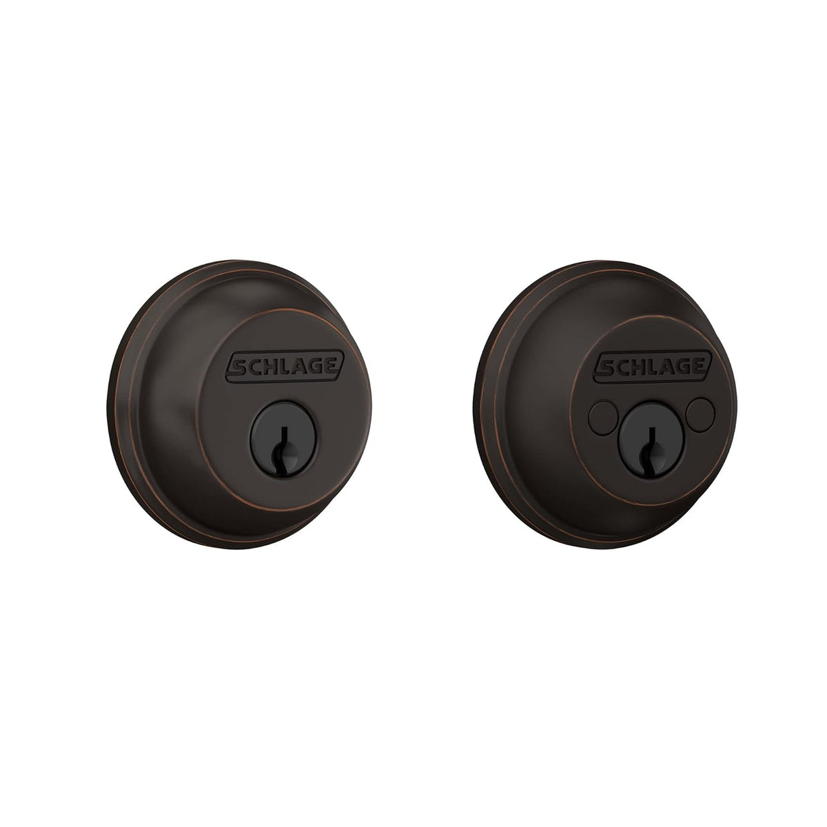 Schlage Cerrojo de Doble Cilindro Alta Seguridad Grado 1 - Bronce Envejecido