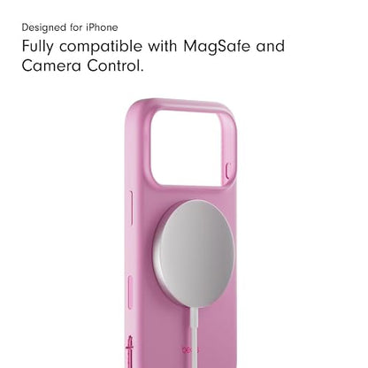 Beats - Funda en Modo Horizontal con MagSafe de Beats para el iPhone 17 Pro con Control de la Cámara, Soporte y Correa, Acabado Mate con Forro de Microfibra – Rosa Mineral