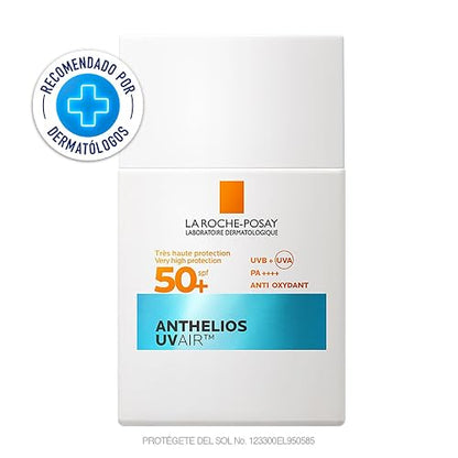 La Roche-Posay Anthelios UVAir Protector Solar Invisible y Ultraligero FPS50+ con Ácido Hialurónico, Niacinamida y Sistema Avanzado de Filtros UVA/UVB, 40 ml