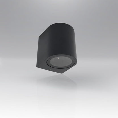 Lampara De Pared Artlite ADE-003, Color Negro, Cilindro, Exterior, Base GU10, Materiales de Alta Resistencia,