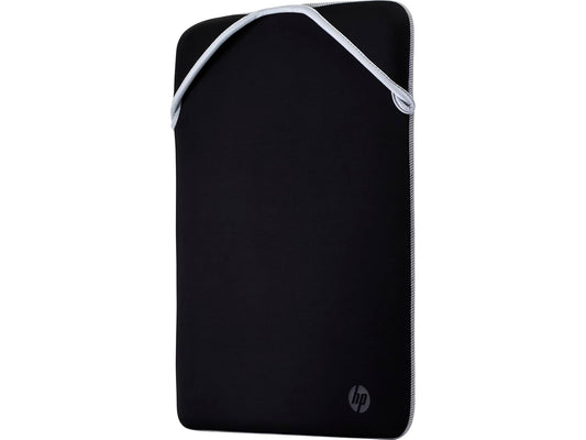 Hewlett Packard HP Funda para Laptop Reversible 14", Diseño Delgado, Doble Vista, Hecho con Neopreno, 35.56 cm, Negro/Plateado (2F2J1AA)