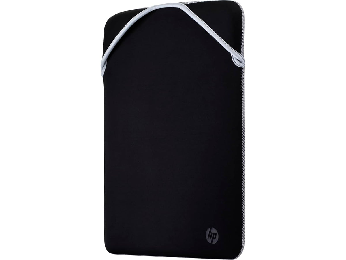 HP Funda para Laptop Reversible 15.6", Diseño Delgado, Doble Vista, Material Neopreno, 39.6 cm, Negro/Plateado (2F2K5AA)
