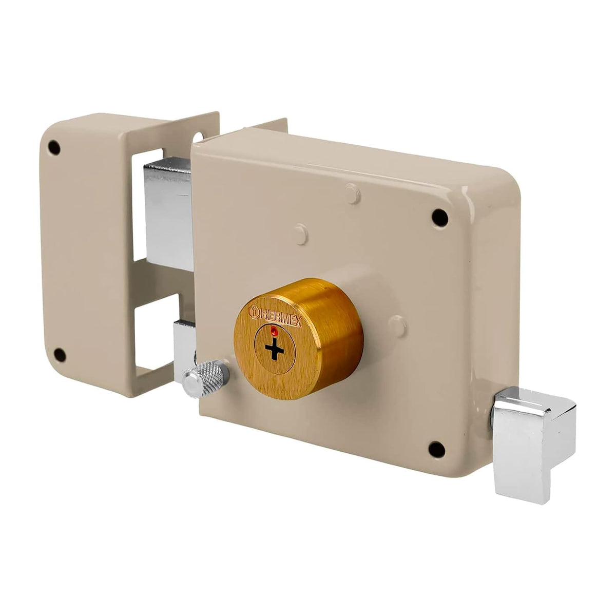 Hermex CS-80I, Cerradura de sobreponer clásica (izquierda), llave tetra