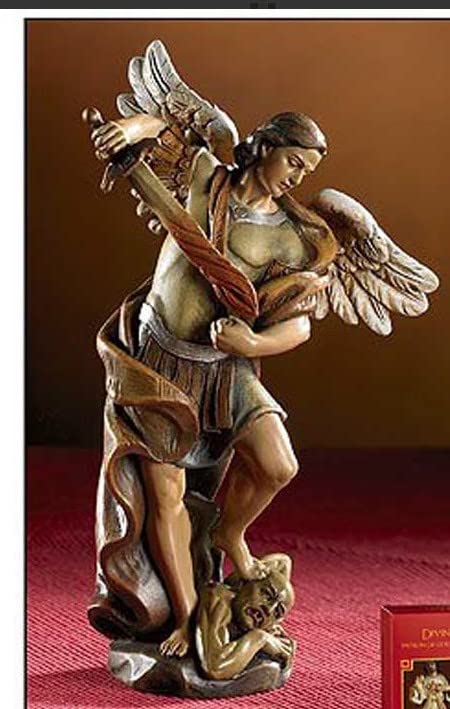 Autom Avalon Gallery - Figura inspiradora de San Miguel de la Divina Misericordia de San Miguel, 4 Pulgadas