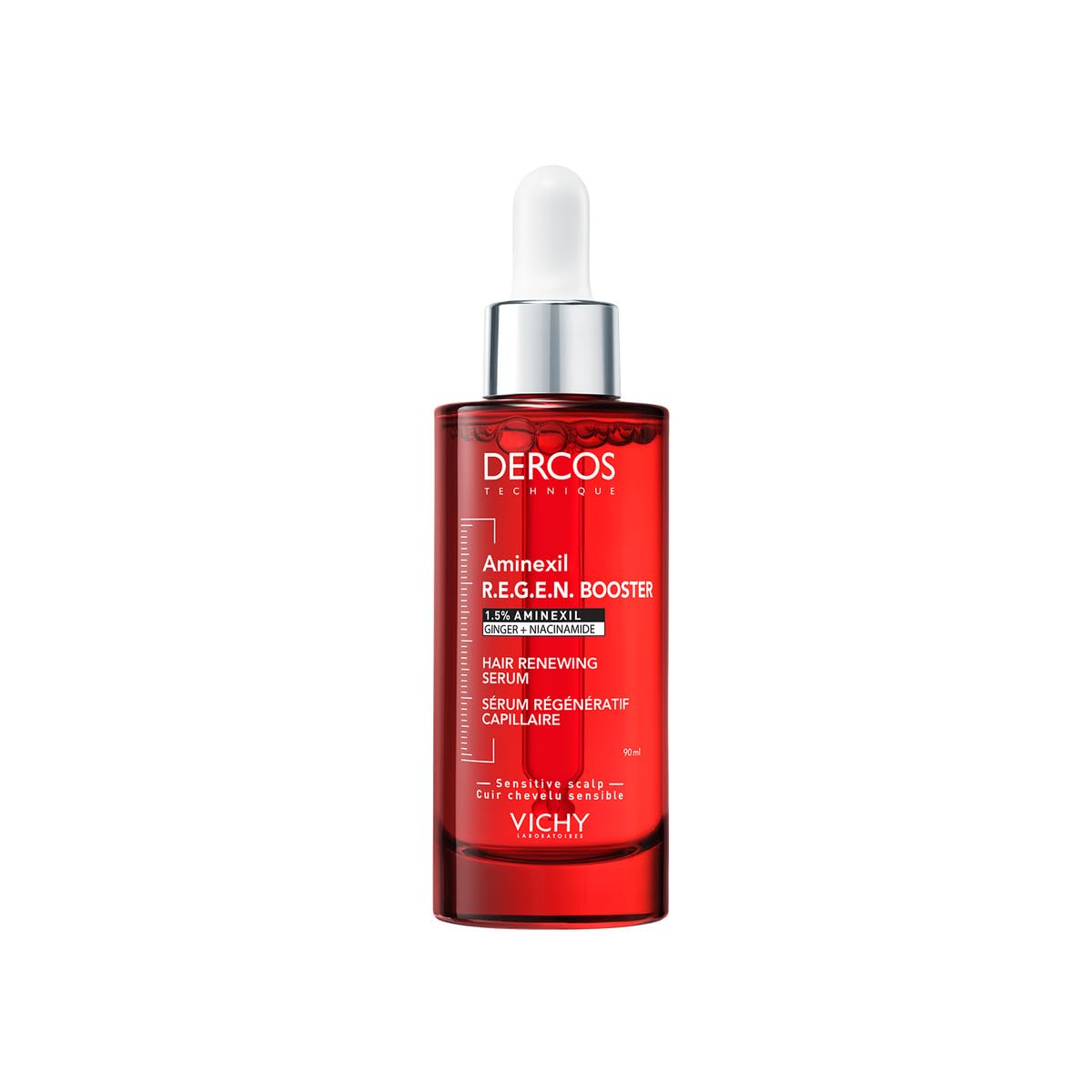 Vichy Dercos R.E.G.EN Booster Sérum Capilar Anti-Caída Dermatológico 90ml | Regenerador Capilar, con Aminexil y Niacinamida, Reduce Caída, Estimula Crecimiento y Aporta Volumen