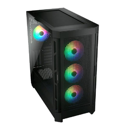 COUGAR Gabinete Airface Pro Negro – Cristal Templado, RGB, Torre E-ATX, Malla Frontal para Máxima Ventilación y Estética Premium