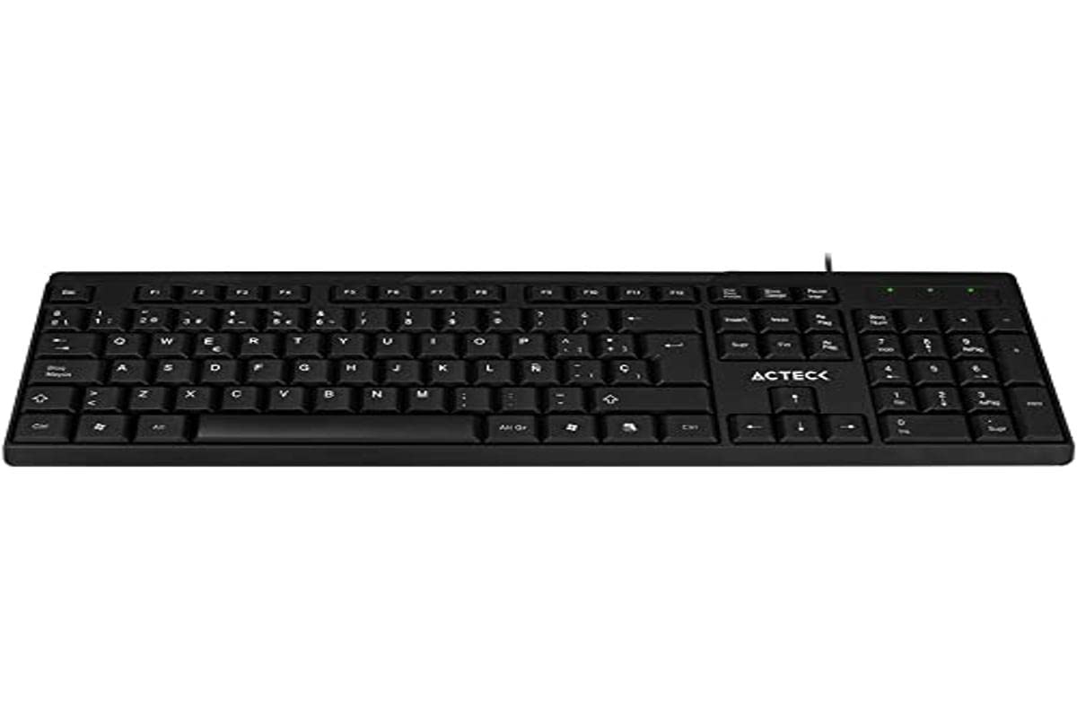 Teclado Alambrico USB Inspire TA210 / Diseño Clásico 105 Teclas + Conexión USB A de 1.5m Negro Essential Series