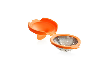 Lekue - Huevera para huevos escalfados, Anaranjado, Juego de 2, 1