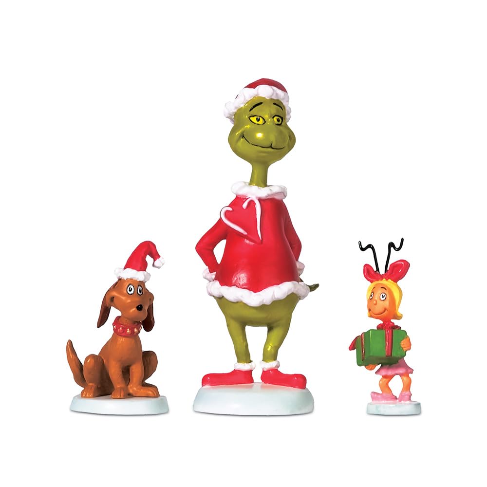 Department 56 Grinch Village MAX y Cindy-Lou Who - Figura de Accesorio, 7 cm